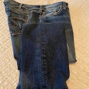 Silver Jeans, size 22 embroidered jeans